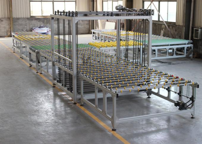 Hartglas-Übertragung und Drehensystem mit Speicher-Maschine für Glaslagerung